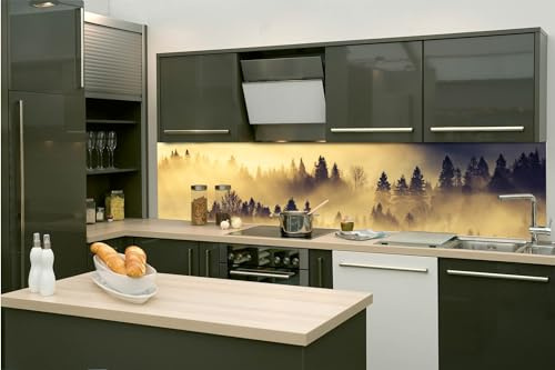 Dimex Küchenrückwand Folie Selbstklebend WALDLANDSCHAFT 260 x 60 cm | Klebefolie - Dekofolie - Spritzschutz für Küche | Made in EU