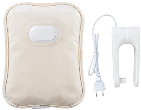 LEEVOT Borsa dell'acqua calda ricaricabile Borsa elettrica per il riscaldamento dell'acqua Cuscinetto a compressione caldo per crampi e muscoli doloranti (Borsa termica elettrica)