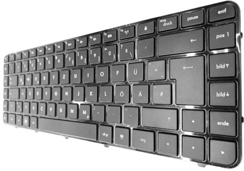 T-ProTek Nero - Tastiera DE con telaio compatibile per HP Pavilion DV6-3103eg, DV6-3110eg