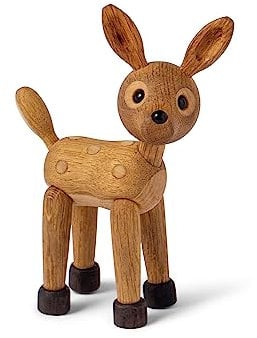Spring Copenhagen Handgefertigte hölzerne Rehfigur - Spot | Rustikale Wohnkultur, Bezaubernde Holzskulptur