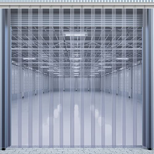 Juexica 36 X 84 Inch Clear Freezer Door Curtain Plastic Strips | Clear Door Curtain for Walk-in Cooler, Freezer, Warehouse & Garage, Hurricane Shutters, Energy Saving and Easy Install