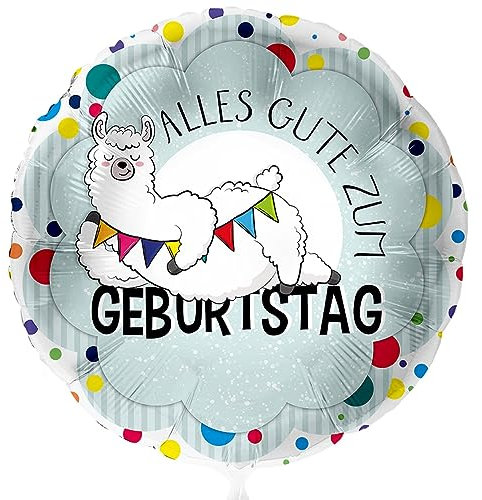 Süßer Ballon Geburtstag Lama 'Alles Gute zum Geburtstag' Folienballon Lama Deko Party Kinder Luftballon Geschenk