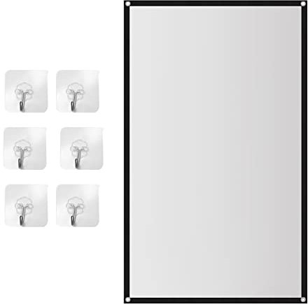 Giyofom ÉCran de Projecteur Portable pour CinéMa Maison ExtéRieur HD Anti-Froissement Pliable Blanc (72 Pouces)