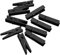 Konrunppy Lot de 100 petites pinces en bois pour photos, arts et décorations artisanales (noires)