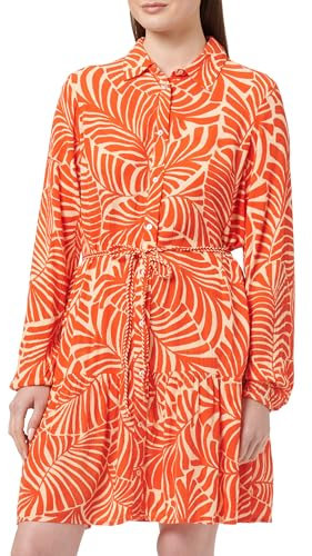 ONLY Blusenkleid Damen, Pureed Pumpkin/AOP:Bali Palm, S
