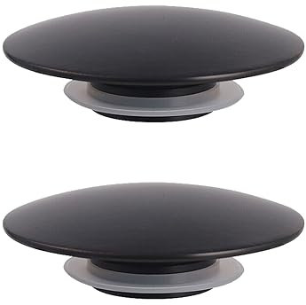 Waschbeckenstöpsel, 66 mm, mattschwarz, Pop-Up-Waschbecken-Druckknopf, Klick-Stöpsel, Ersatzteil für die meisten Küchen- oder Badezimmerwaschbecken