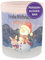 FEENSTAUB Windlicht Weihnachten Deko Winter, Teelichthalter Glas personalisiert mit Name, Winterdeko Innen, Kerzenglas Deko, Tischdeko Windlicht mit Spruch, Tischlicht