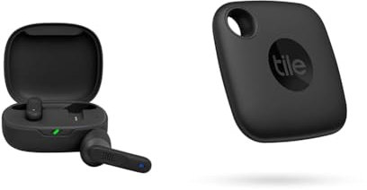 JBL Wave 300 TWS True Wireless In-Ear Bluetooth Headphones in Charging Case & Tile Mate (2022) Bluetooth Item Finder, 1 Pack, 60m finding range, works with Alexa & Google Home