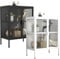 VCM Glasvitrine stehend | Vitrine Glas mit ESG-Sicherheitsglas | Maße ca. H. 80 x B. 60 x T. 35 cm | Standvitrine Glas | Modern und platzsparend | Glas Vitrinenschrank – Floka S