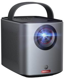 Nebula Anker Mars 3 Air 1080p videoprojecteur, Mini projecteur Portable 400 ANSI lumens, Google TV Officiel, Dolby Digital, 2 * 8 W, Batterie intégrée, 2,5 h d'autonomie (Reconditionné)
