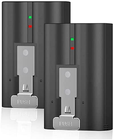 Rechargeable Doorbell Battery Pack for Ring, Battery is 3.65V 6040mAh Compatible with Video Doorbell 2st/3st/4st and Spotlight Camera and Stick Up Camera (2 batteries 6040mAh) (2 battery)