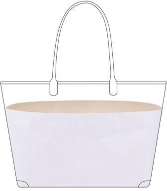 DGAZ Leichter Handtaschen Organizer, Seide und Dupont Papier Innentaschen für Anjou/Artois/Saint Louis Taschen, Tasche in Tasche Organizer für Luxustaschen (Saint Louis GM, Craie)
