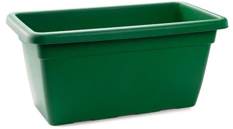 Acan Tradineur PLFT Jardinière rectangulaire en plastique sans soucoupe 100 cm avec trous de drainage Vert