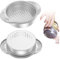 2Pcs Stainless Steel Food Can Strainer Sieve, Tuna Press Can Strainer, Oil Drainer Remover, Tuna Press Lid Filter Canning Colander, Versatile Press Can Strainer Tool for Canned Vegetables Beans