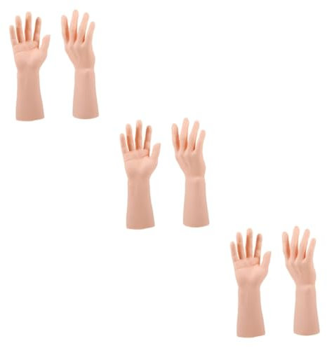 SOLUSTRE 6stücke Hand Schmuck Display Für Männliche Hand Dekoration Für Uhren Und Ringpräsentation Hautfarbene Mannequin-hände