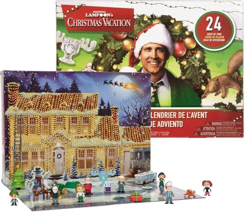 National Lampoon’s Weihnachtsferien-Adventskalender 2024, 24-tägiger Weihnachts-Adventskalender, enthält 24 Geschenke, Weihnachtsfiguren und Zubehör, Weihnachts-Countdown-Kalender-Geschenk (1 Stück)