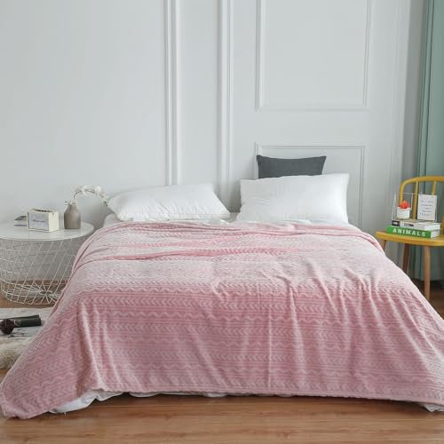 HETOOSHI Kuscheldecke, Fleecedecke, Flauschige Decke, Weiche Warme Schneeflocke Fleece Decke, Gemütlicher Überwurf Für Bett und Couch, Für Home & Office. (Rosa, 150 x 200 cm)