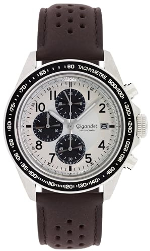 Gigandet Herren Analog Japanisches Quarzwerk Uhr mit Leder Armband 13VNAG24NE/007
