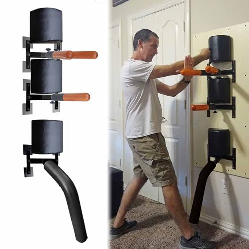 ZAHHAIYI Wing Chun Dummy Wall Wing Chun Man Pile Equipment Martial Arts Training Dummies with Wooden Spring Arm, Indoor Home Kung Fu Trainer Tools Tai Chi Practice Device