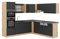 Vicco Eckküche R-Line, Anthrazit Landhaus/Goldkraft Eiche, 237 x 247 cm, AP Anthrazit