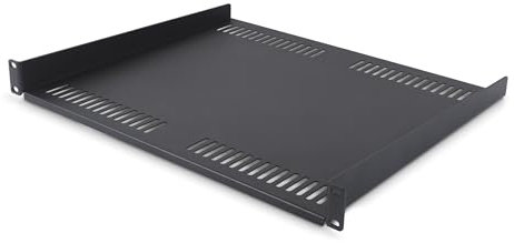 StarTech.com 1U Vented Server Rack Shelf, 16in (40cm) Mounting Depth, Cantilever Tray, Heavy-Duty Steel, 30lb/14kg Capacity