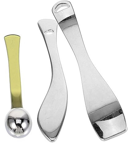 HONITANO 3pcs Eyebrow Spoolie Brush Skincare Spatula Face Massage Tool Made of Material Smooth Surface for Cream Application