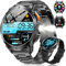 LIGE Reloj Inteligente Hombre con Luz LED, 730mAh Smartwatch 3ATM Resistente al Agua, 1,62'' AMOLED Fitness Watch con 119 Modos de Deporte, Monitor de Ritmo Cardíaco/Sueño para iOS Android, 2 Cables