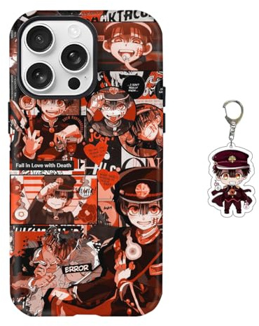 XINGYAOWYA Hülle für iPhone 15 Pro Max Toilet-Bound Anime Spiel [Mit Schlüsselbund] Cartoons Stoßfest Hartschalenhülle Silikon Case Handyhülle für iPhone 15 Pro Max - Hülle 3