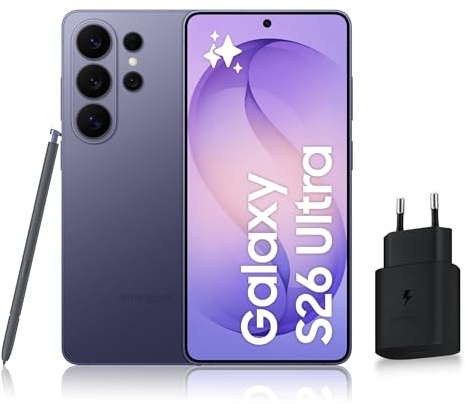 Samsung Galaxy S26 Ultra, Smartphone Android 5G avec Galaxy AI, 1 to, Chargeur Secteur Rapide 25W Inclus, Smartphone déverrouillé, Violet, Version FR