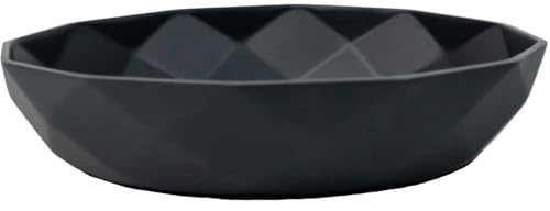 VIVANNO Pflanzschale Anthrazit Dekoschale Fiberglas CAVERO 32 cm Modern Indoor Outdoor Design Schale Oval Matt für Pflanzen & Dekoration Garten Balkon Terrasse