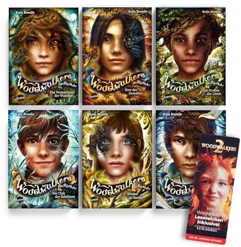 Woodwalkers – Die Rückkehr Bücher-Set Band 1–6 (Staffel 2) | Katja Brandis | Fantasy-Kinderbücher ab 10 Jahren | inkl. exklusivem Woodwalkers 2 Film Wackel-Lesezeichen