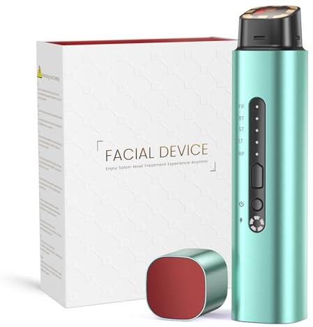 Radiofrequenza Viso Professionale, Microcorrente Massaggiatore Viso, Dispositivo Elettrico di Bellezza Antirughe, Antietà, Anti-Acne, Lifting e Rassodante per Viso e Collo (verde)