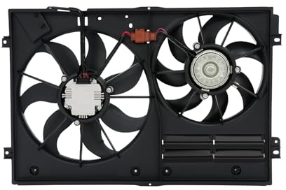 Ventola di raffreddamento a doppia ventola, 12 V, 230 W, motore in rame puro, ricambio diretto, completa per Audi A3 VW Golf Jetta Passat Touran Skoda