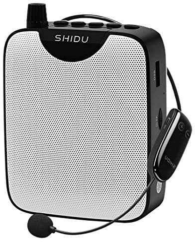 Amplificatore Vocale Senza Fili Portatile SHIDU Mini Sistemi Pa con Microfono UHF a cuffia amplificatori di voce ricaricabile batteria 2000mAh per insegnanti, canto, allenatori, formazione, yoga