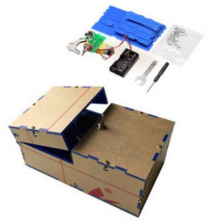 VIDOO Boîte Inutile Kit Bricolage Inutile Machine Anniversaire Cadeau Jouets Geek Gadget Fun Bureau Home Desk Decor-Bleu