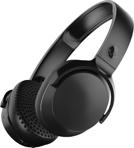 Skullcandy Riff Wireless On-Ear Headphones with Microphone, Bluetooth Wireless, Rapid Charge 10-Hour Battery Life, Foldable, Plush Ear Cushions with Durable Headband, Black