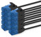 1aTTack.de 660288 Cable de red Cat 6, categoría 6, 0,5 m, cable de conexión, cable fino (diámetro pequeño, muy flexible), 1000 Mbit/s, 10 unidades, color negro