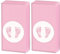 20 Taschentücher (2X 10) Fußabdrücke Baby rosa als Geschenk zur Geburt, Babyparty und Taufe