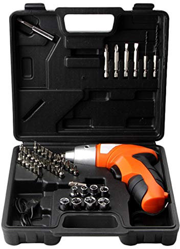 WOVELOT 45Pcs 4.8V Cordless Screwdriver Drill Driver Bits Set Rechargeable Electric Tool