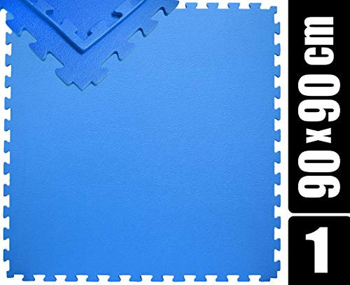 eyepower 1,2cm dick: Bodenschutzmatte 90x90-0.8qm Pool Unterlage Outdoor Sportmatte Puzzlematte Pool Crosstrainer Laufband Matte - Planschbecken Unterlage für Gartenpool - Matten unter Swimmingpool