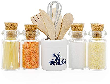Odoria Miniature 1/12 Ustensiles de Cuisine et Pot à épices Accessoire Maison de Poupée