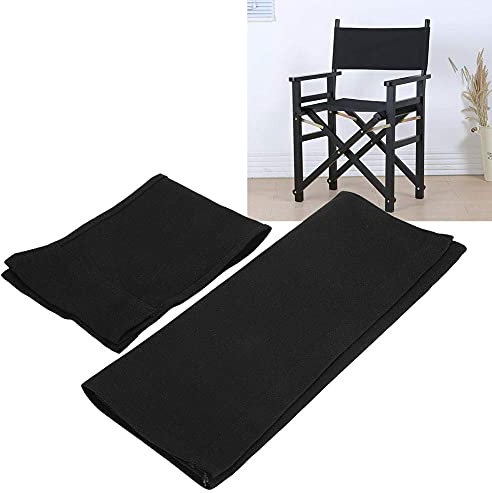 Zerodis 1 Set Chair Canvas Replacement Director Chair Canvas Replacement Seat Director Stuhlbezüge Canvas Ersatz Sitztuch Home Supplies Protector Cover Möbel Zubehör(Schwarz)