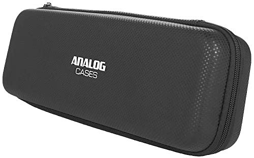 Analog Cases Glide Case für Zoom H6 / H5 / H4N und vergleichbare Synthesizer (Transporttasche/Etui gefertigt aus wasserdichtem Kunstleder, mit robustem Gummitragegriff), Schwarz