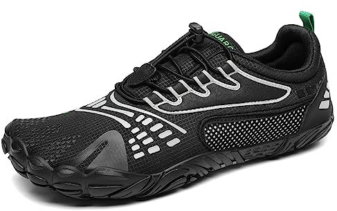 SAGUARO Barfußschuhe Herren Barfuss Schuhe Damen Sommer Outdoor Barfussschuhe Leicht rutschfest Barefoot Shoes for Women Men, Graphit Schwarz 44EU