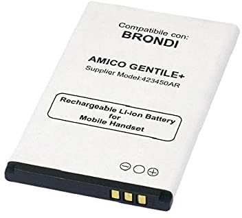 MOVE Batteria SPECIFICA PER BRONDI AMICO GENTILE+ Liion 3.7V 950 mAh Sostiuisce perfettamente: [Supplier Model:423450AR] ATTENZIONE: CONTROLLARE CHE IL CODICE PRODOTTO COINCIDA CON QUE