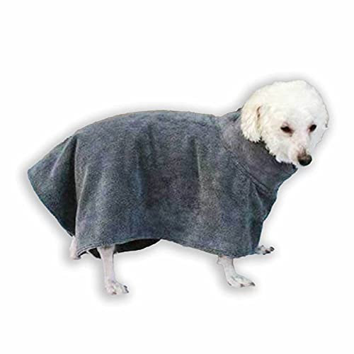 Monkimau Hundebademantel aus Mikrofaser für kleine mittelgroße große Hunde (M)