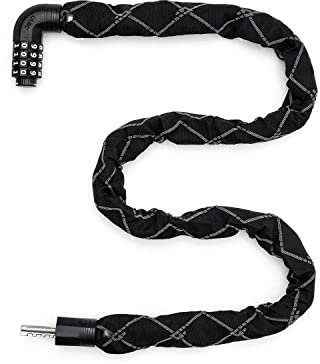 Candado Seguridad Bicicleta Scooter Moto Patinete Combinación Reseteable 7mm Acero Nylon 100cm Antirrobo Alta Protección Nivel 6 Transporte Fácil Resistente Urbano Práctico Moderno