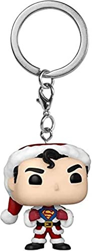 Funko Pop! Keychain: DC Holiday - Superman - (WMT) - DC Comics Novelty Keyring - Collectable Mini Figure - Stocking Filler - Gift Idea - Official Merchandise - Comic Books Fans - Backpack Decor