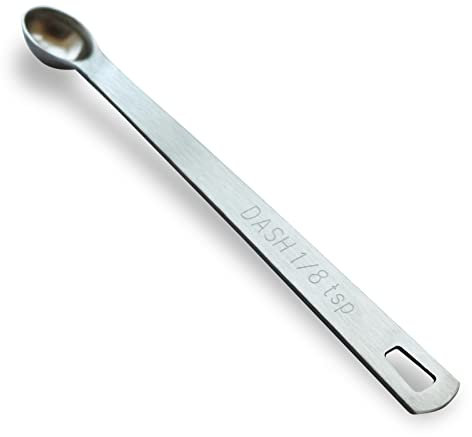 BERYLER 1PCS 1/8 Teaspoon(1/8tsp, 0.625 ml, Dash) Single Tiny Measuring Spoon, Small Individual Stainless Steel Measure Spoons Only