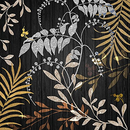 20 Servietten Edle Blätterzusammenstellung | Blätter | schwarz | gold | Herbst | Herbstservietten | Gäste | Tischdeko | Dekoration | Fest | Feier | basteln | Decoupage | Serviettentechnik 33x33cm